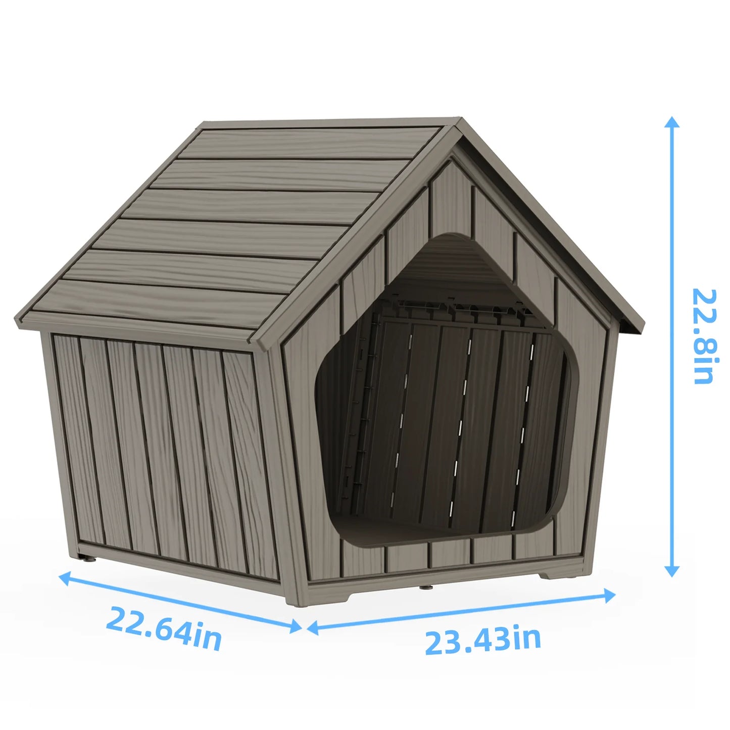 Gable Roof Plastic Pet House Outdoor Dog Shelter Waterproof
