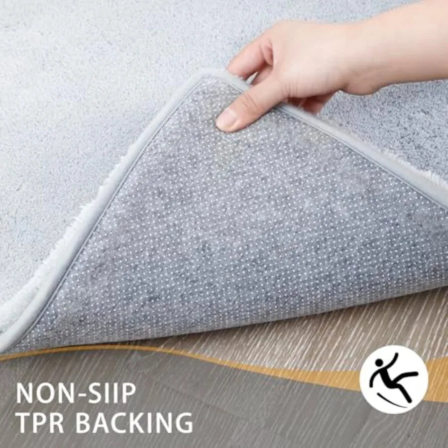Plush Memory Foam Bath Mat Non Slip Quick Dry Absorbent