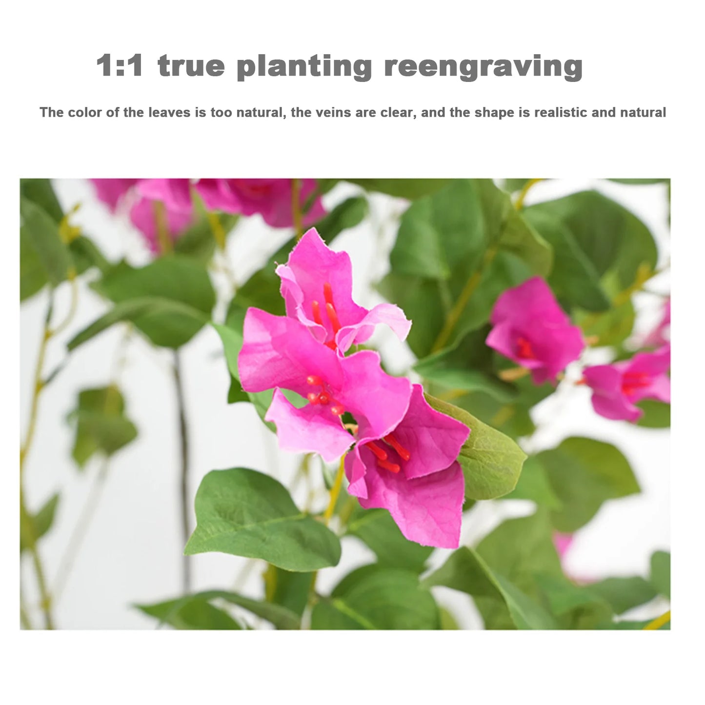TWISTER.CK Bougainvillea Flower Tree Real Touch Silk Faux Plant Decor