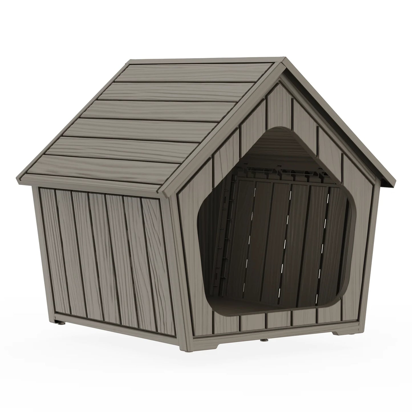 Gable Roof Plastic Pet House Outdoor Dog Shelter Waterproof
