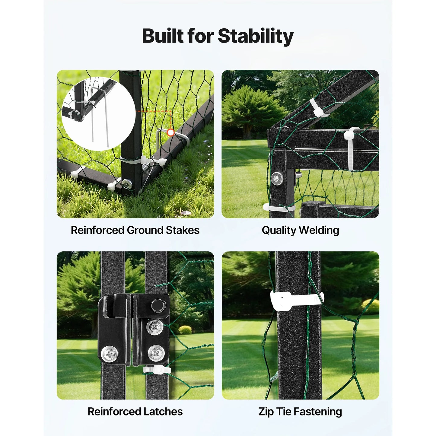 SucceBuy Metal Chicken Coop With Waterproof Cover And Doors