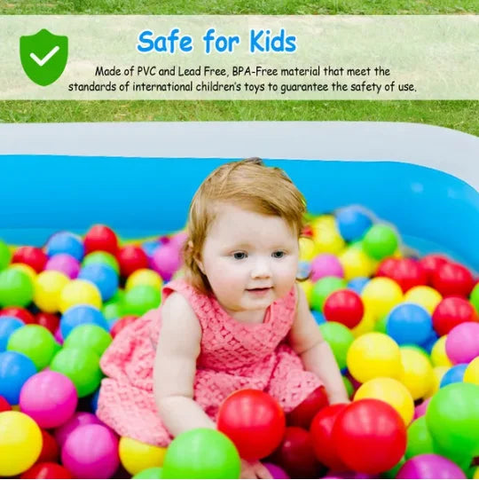 Inflatable Family Pool For Kids Backyard Play Center