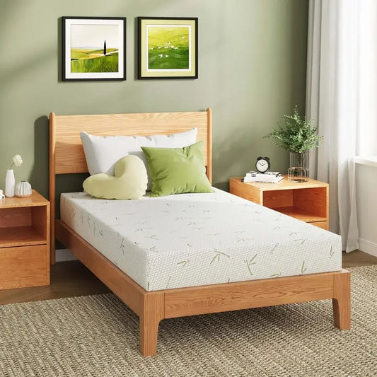 XMSJ Cooling Green Tea Gel Memory Foam Mattress Medium Firm