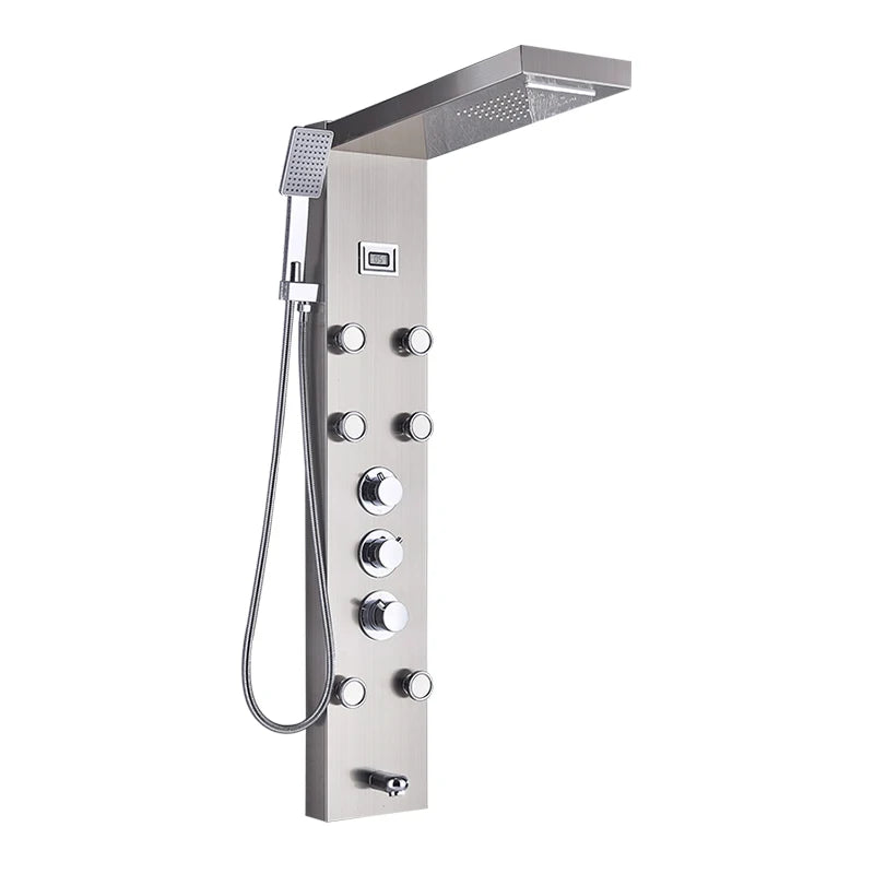 Shinesia LED Shower Panel With Rainfall And Massage Jets