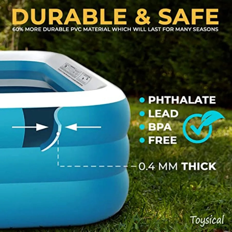 Durable Adult Inflatable Pool Float With Pump Includes Patches