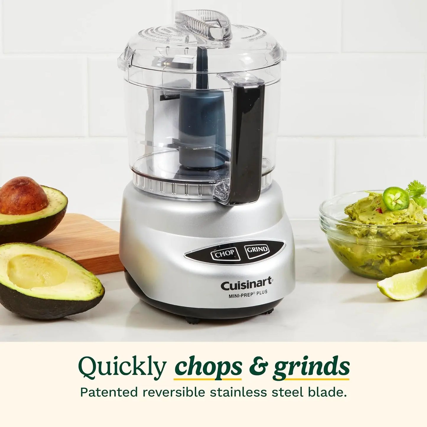 Mini-Prep Plus Food Processor, 24-Oz, Chop Herbs & Vegetables, Reversible Stainless Steel Blade, DLC-2ABC