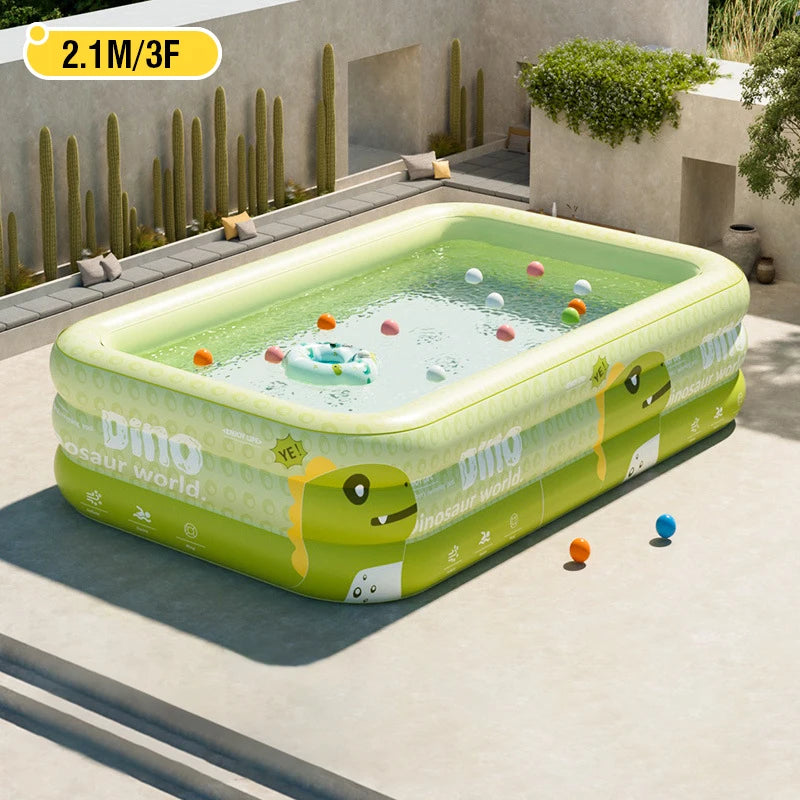 Inflatable Family Pool For Outdoor Use