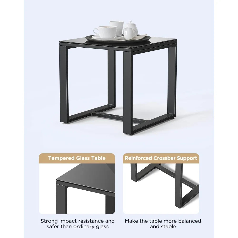 3 Piece Patio Furniture Set Rocking Bistro With Coffee Table