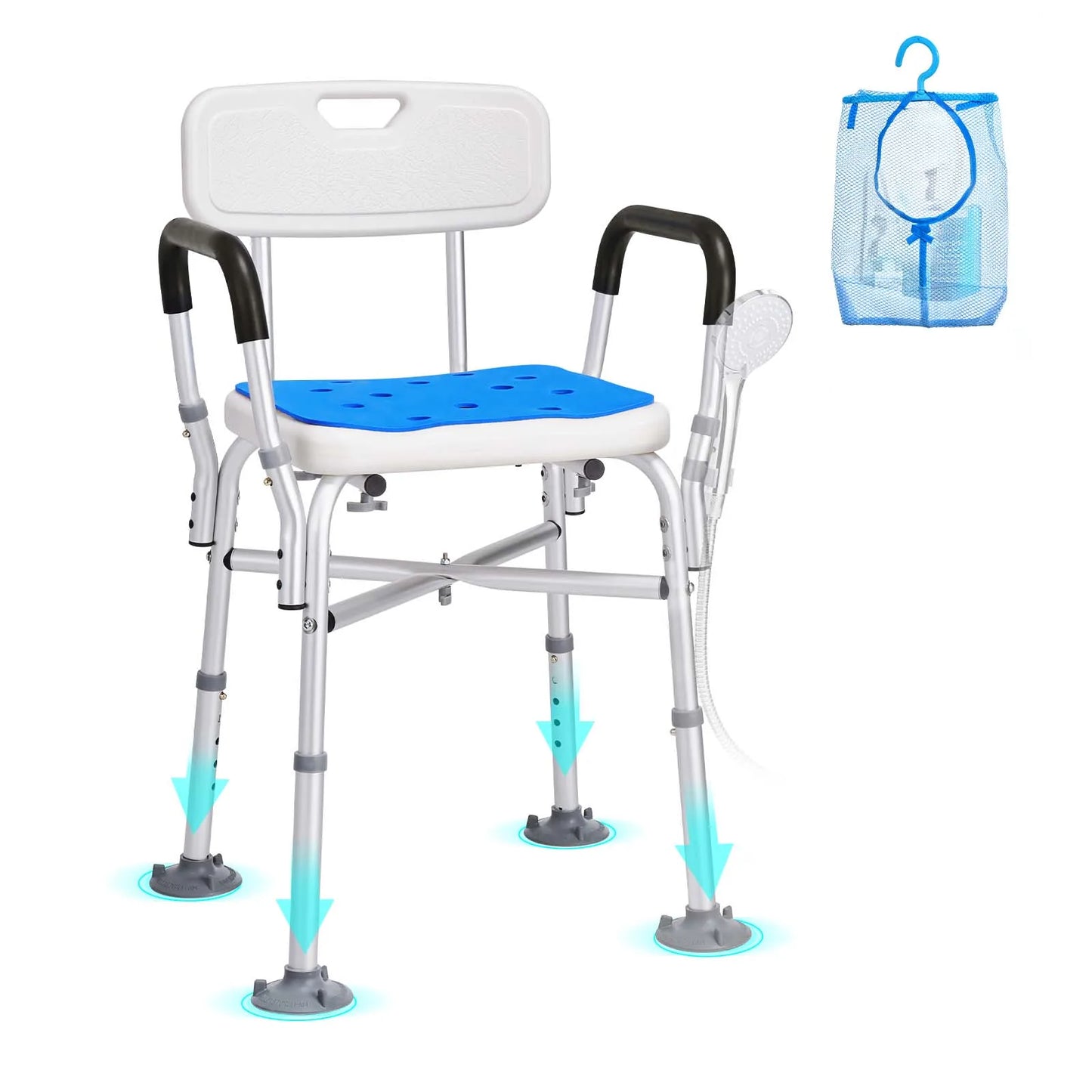SucessBuy Adjustable Height Shower Seat Bench For Elderly