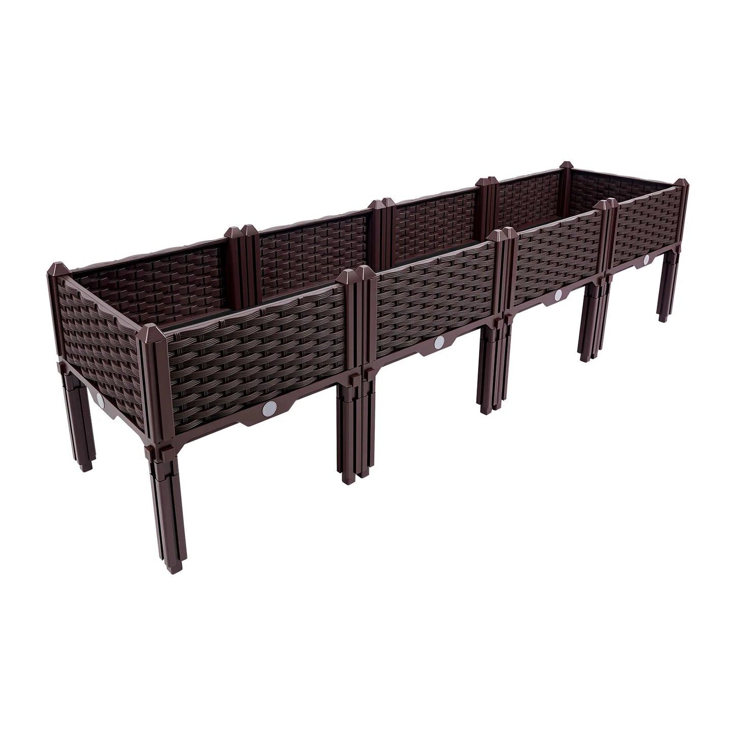 Size 61*15*15in 5.9in Deep Raised Garden Bed Planter Raised Beds Outdoor Plants Raised Elevated Rectangular Garden Box Kits