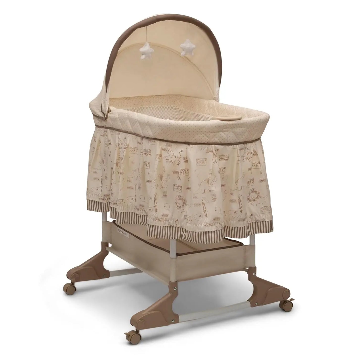 Portable Rocking Bassinet For Newborns With Nightlight Vibrations And Music