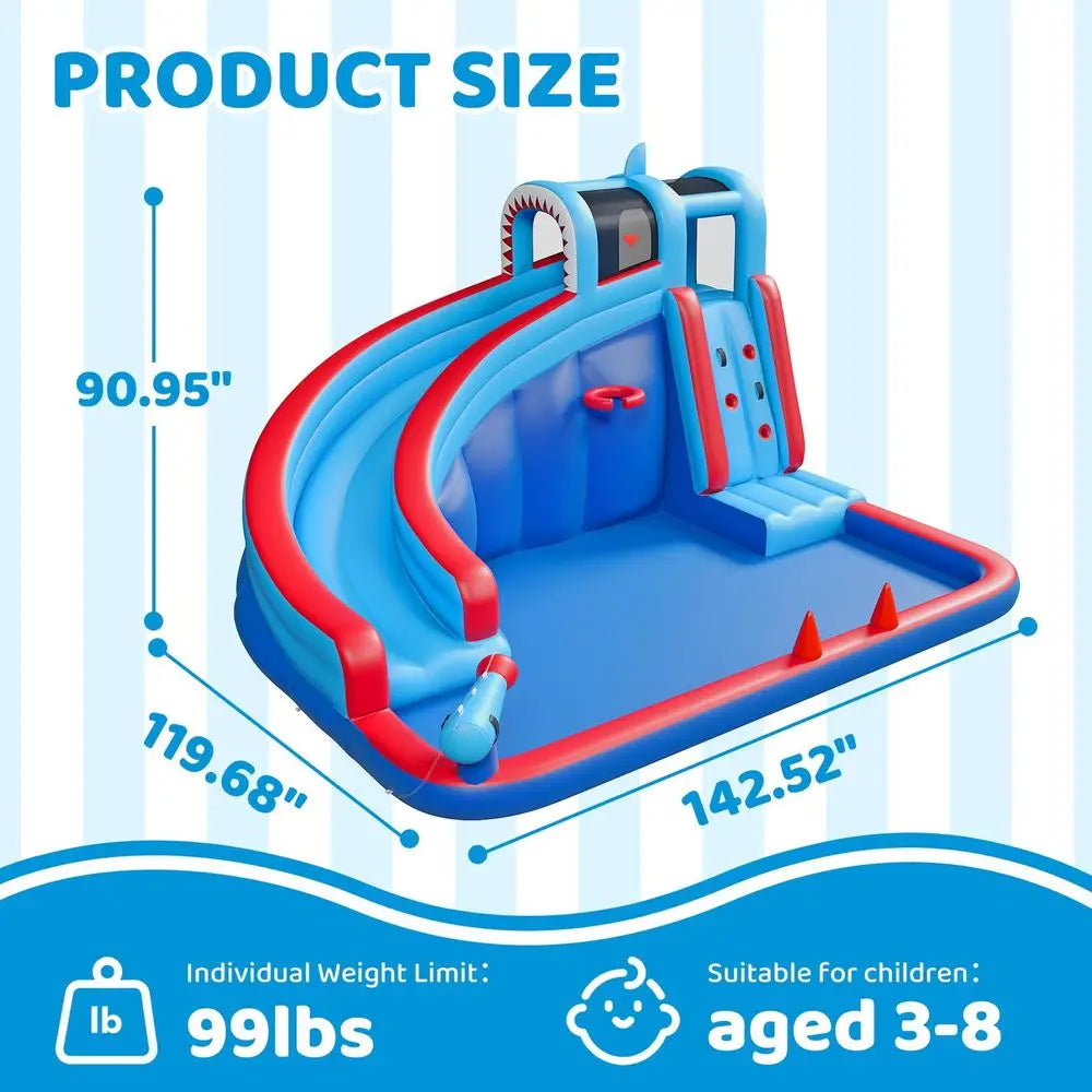 YTYIN Water Slide Backyard Bounce House With 450W Blower