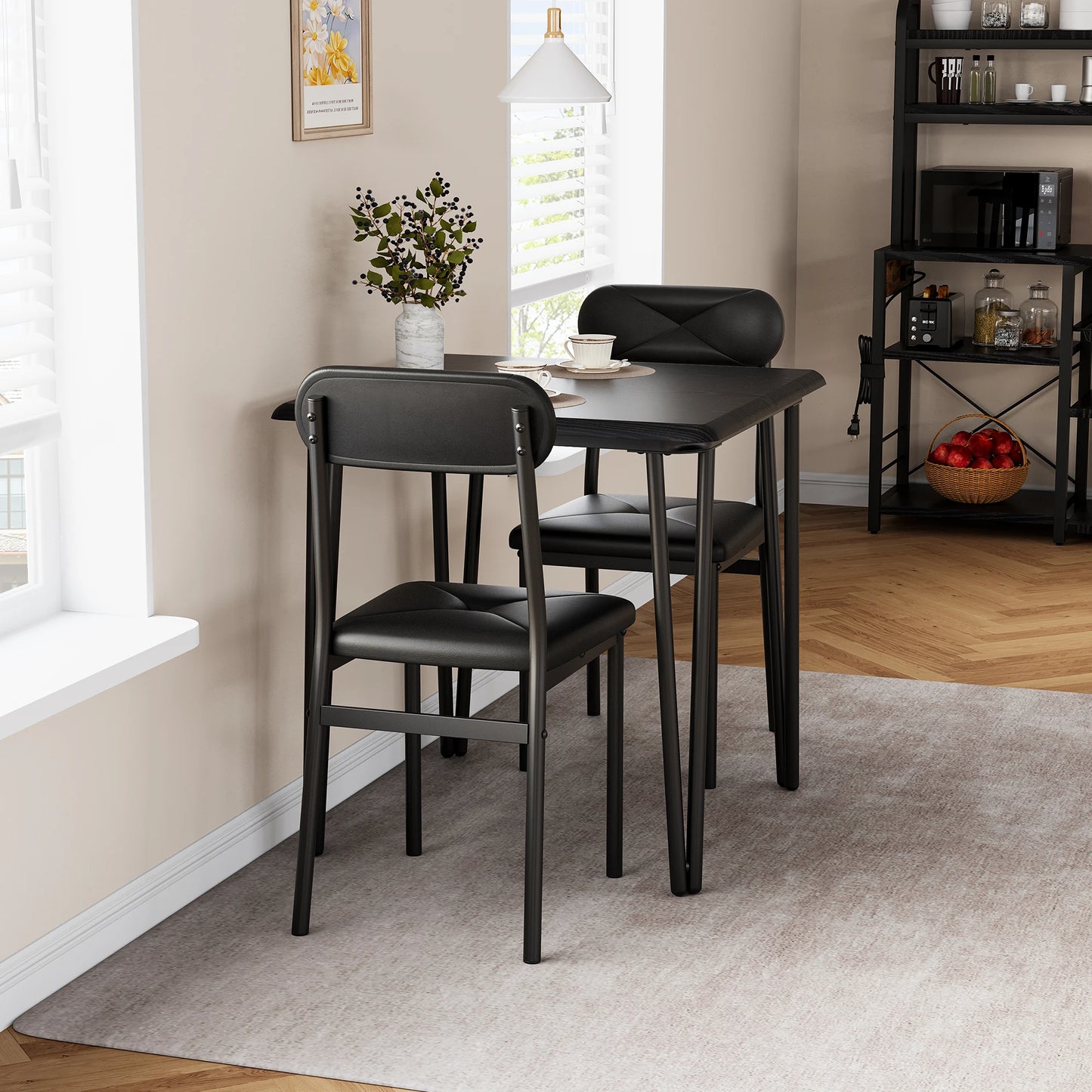 Studyset Dining Table for Two Modern Wood Space Saving Dinette