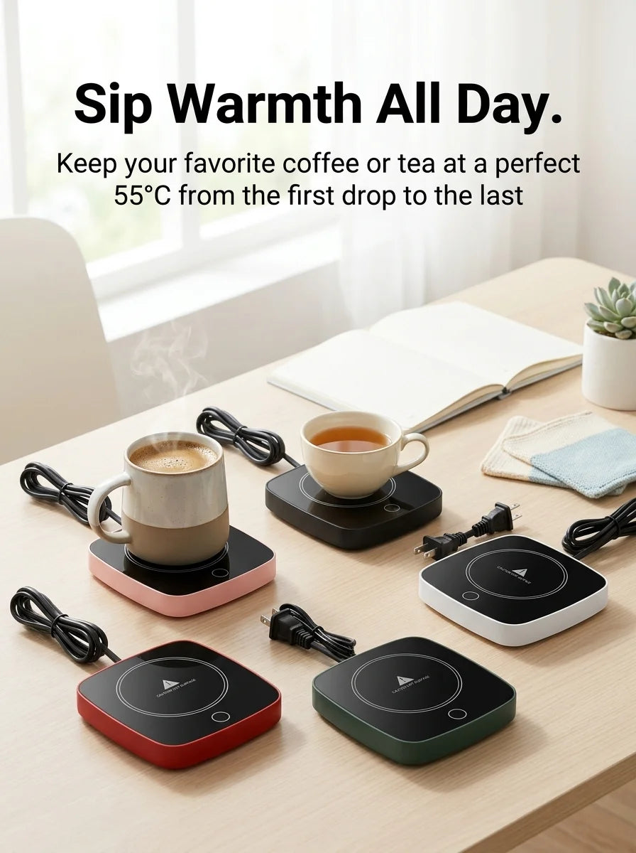 Desk Coffee Mug Warmer 131F 55C Constant Temperature US Plug