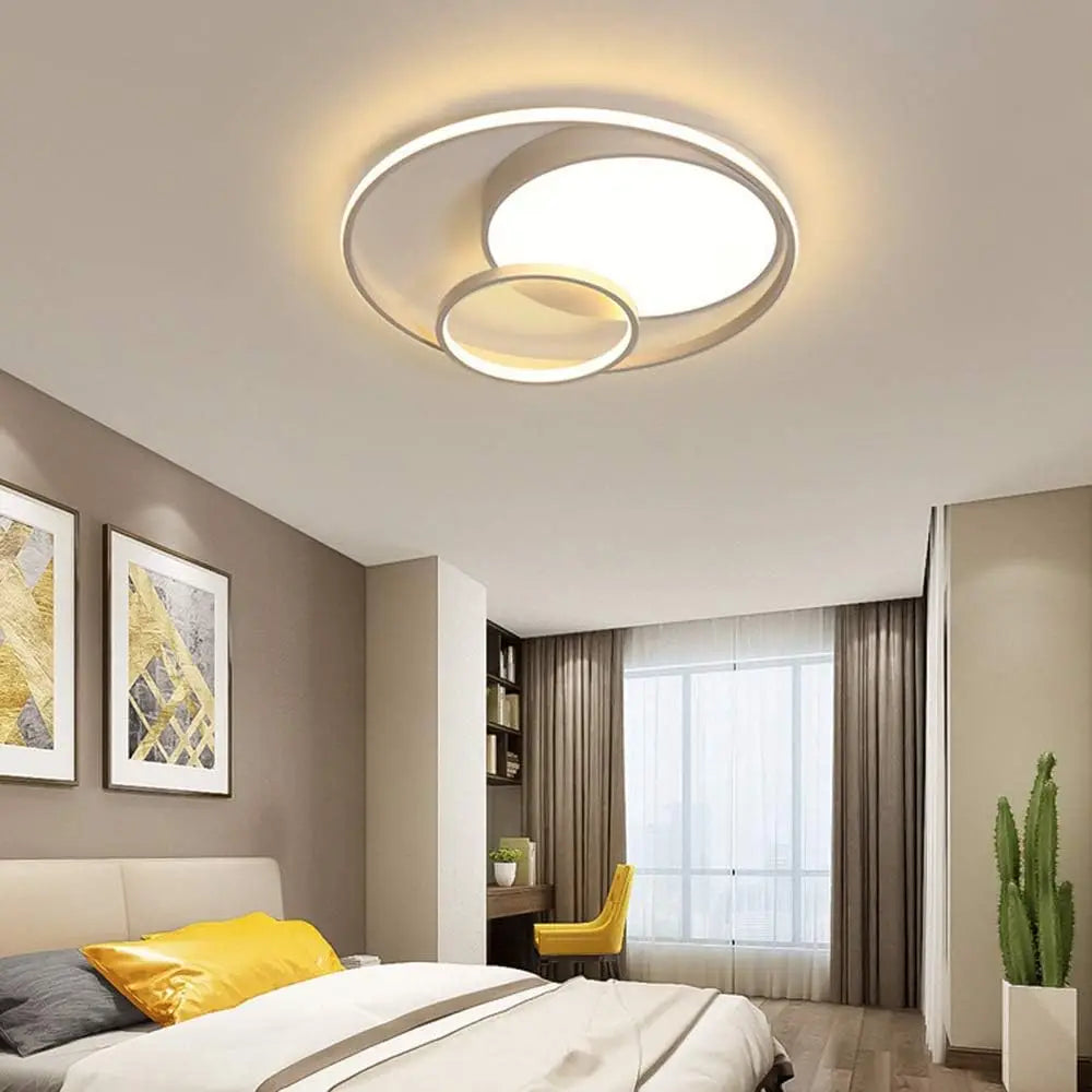 Three Rings LED Flush Mount Ceiling Light Chandelier Living Room