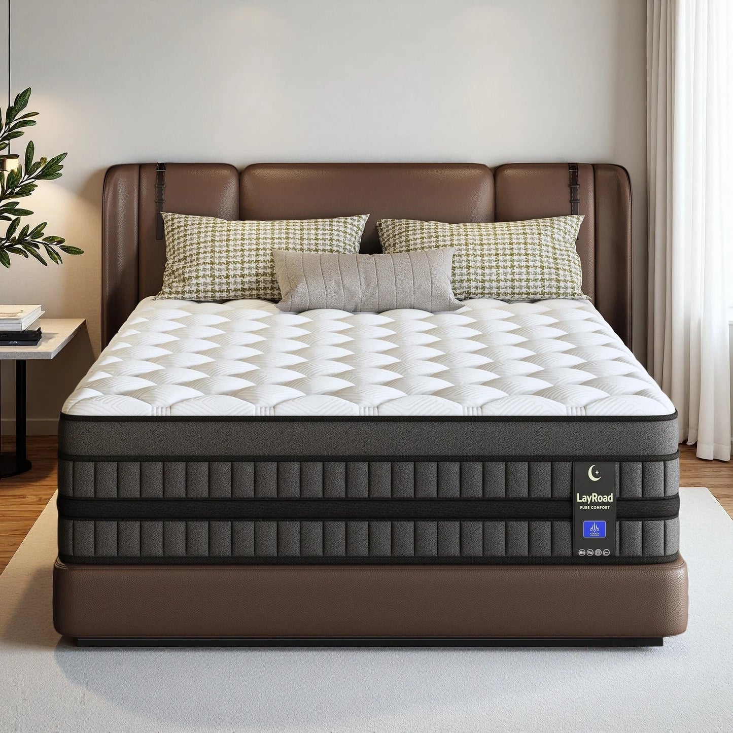 Hybrid Mattress With Gel Memory Foam And Pocketed Springs Boxed