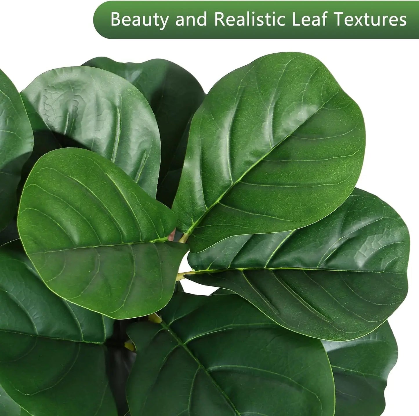 HiMISS Fiddle Leaf Fig Tree Artificial Realistic Planter