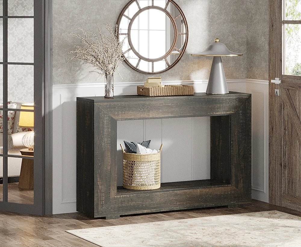 Tribesigns Farmhouse Console Table With Storage For Entryway And Living Room
