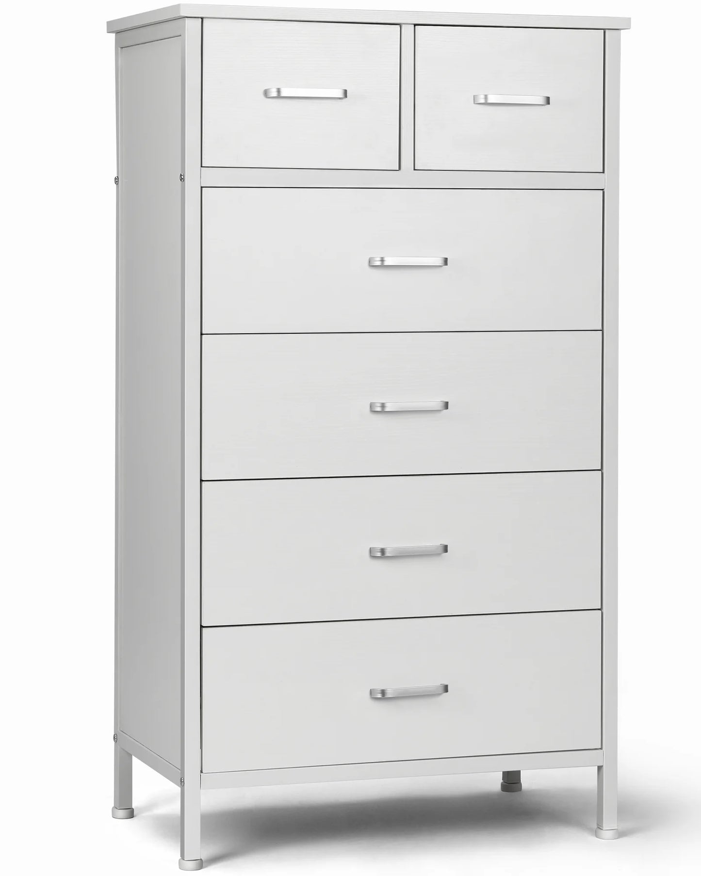Six-Drawer Dresser With Steel Frame For Bedroom And Living Room