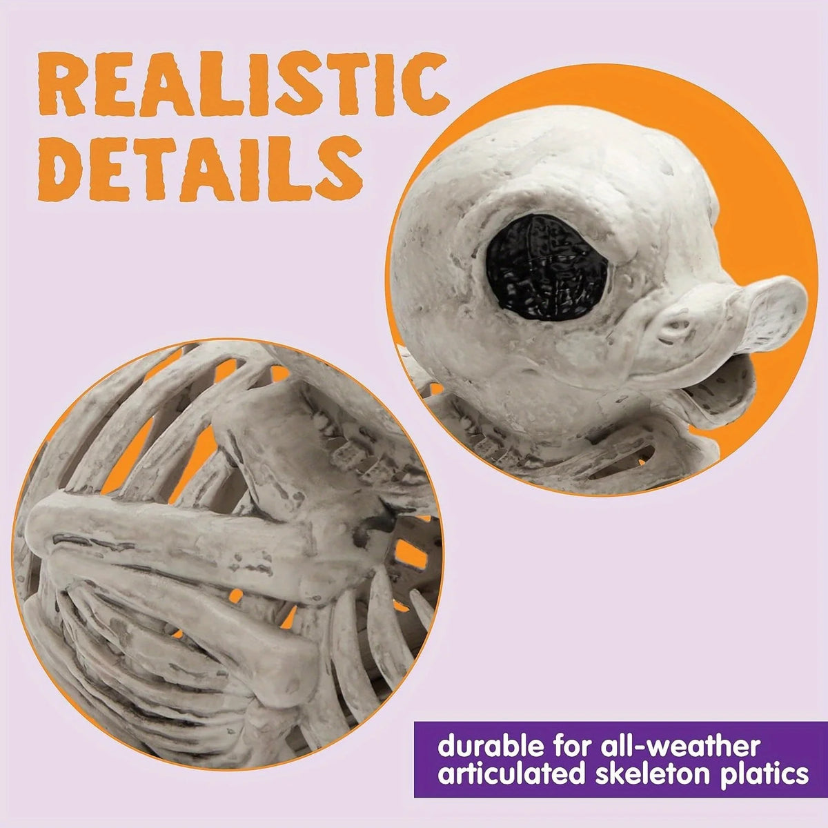 Halloween Duck Skeleton Plastic Bones For Indoor Outdoor Decor
