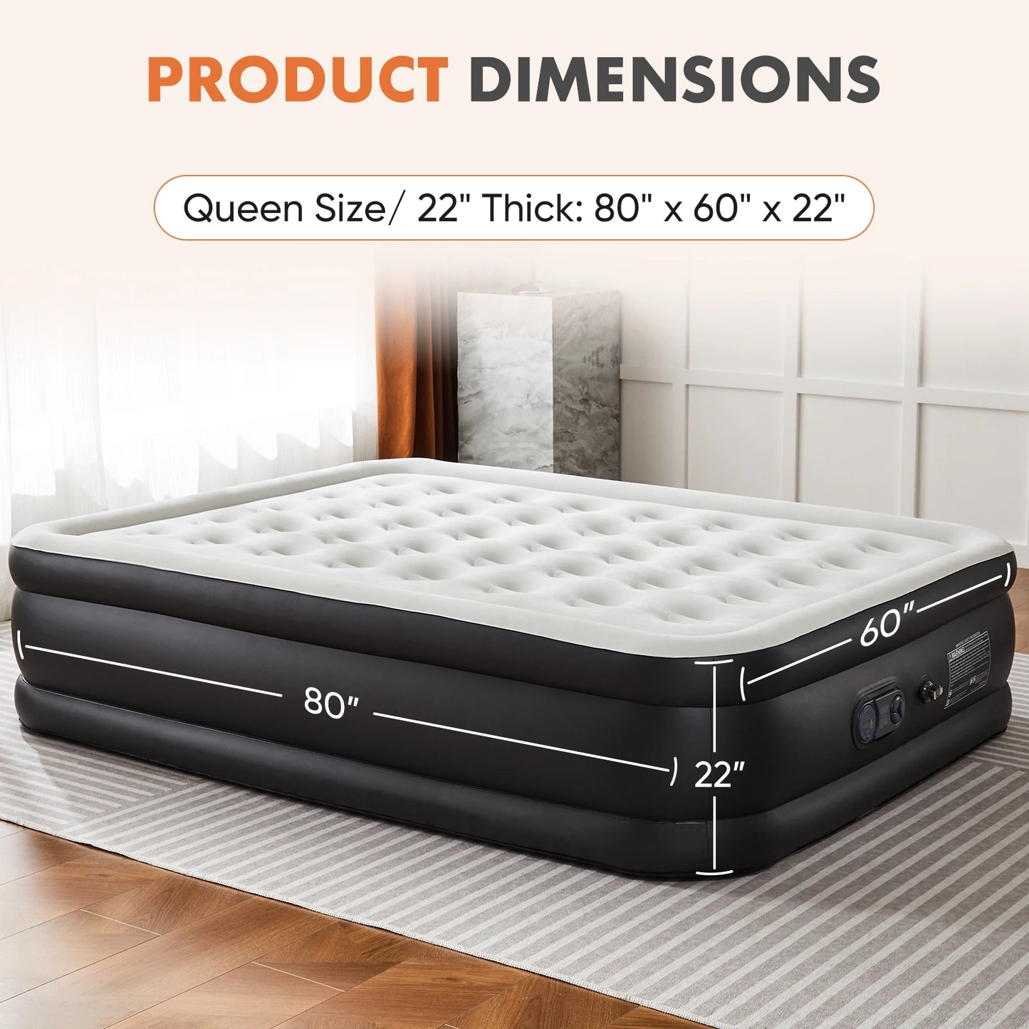 MCQ Air Mattress With Built-In Pump For Home Use Comfort