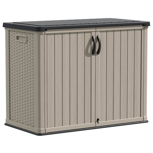 Outdoor Storage Cabinet 26 Cu Ft with Lockable Doors, Horizontal Storage Shed Waterproof Patio Tools Storage Box, Customized