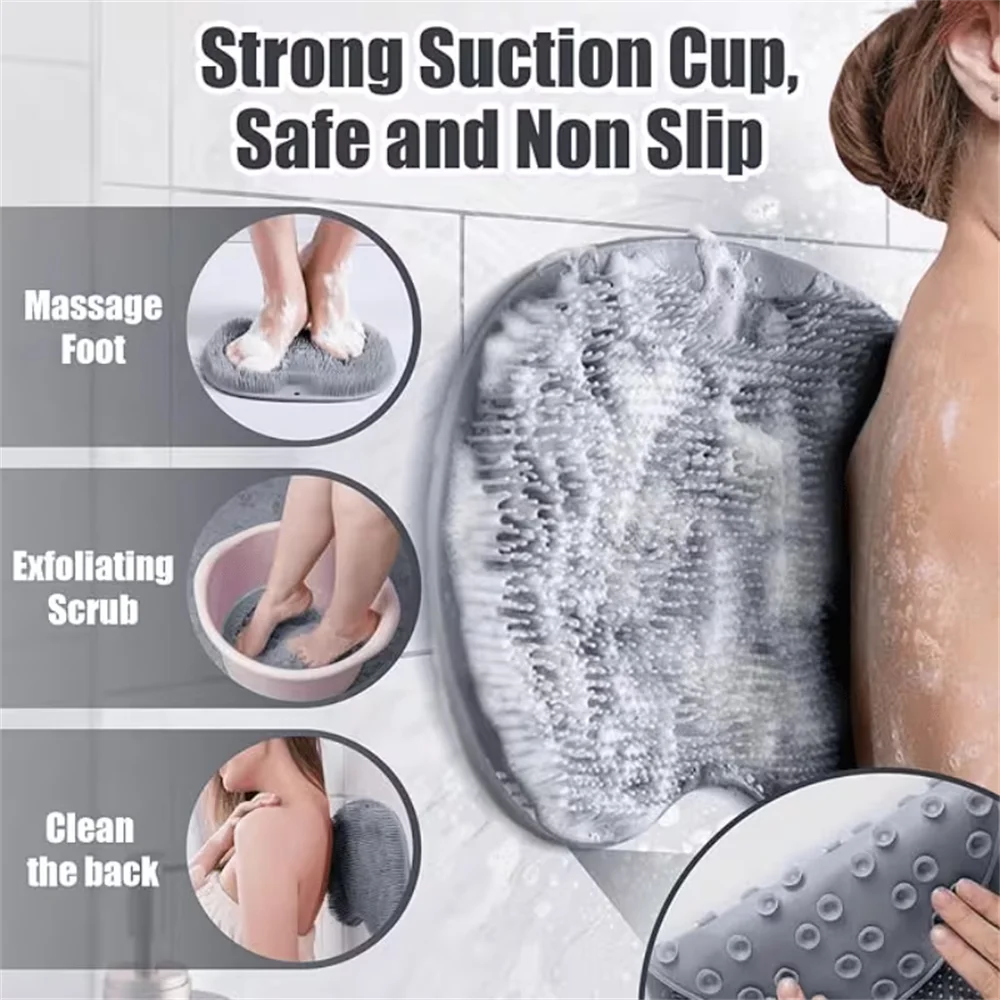 Silicone Shower Mat With Suction Cups For Foot Massage