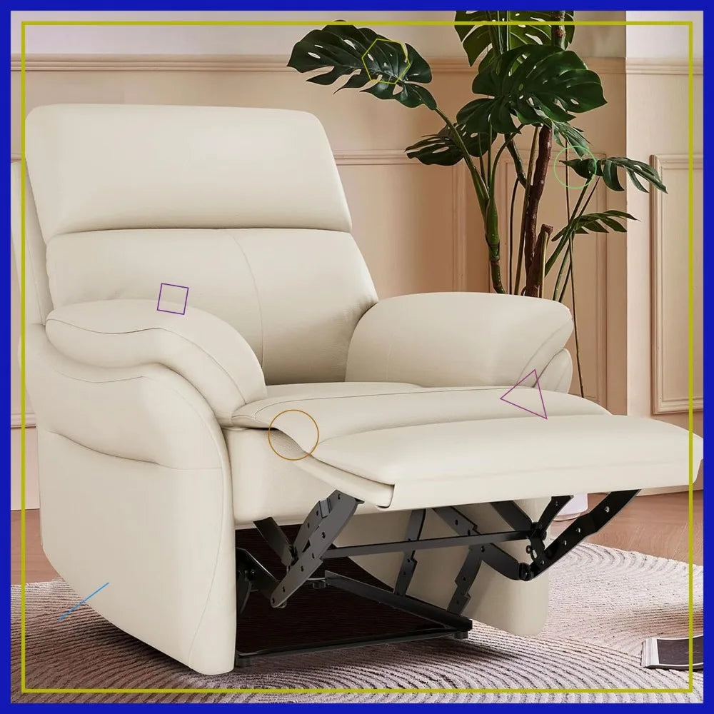 Premium Genuine Leather Recliner Chair In Lazy Boy Style