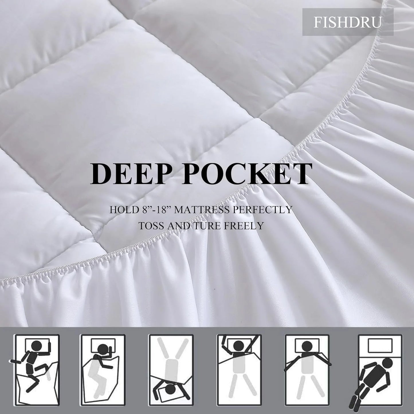 EasYum Mattress Protector Cover 360 GSM Breathable Dustproof