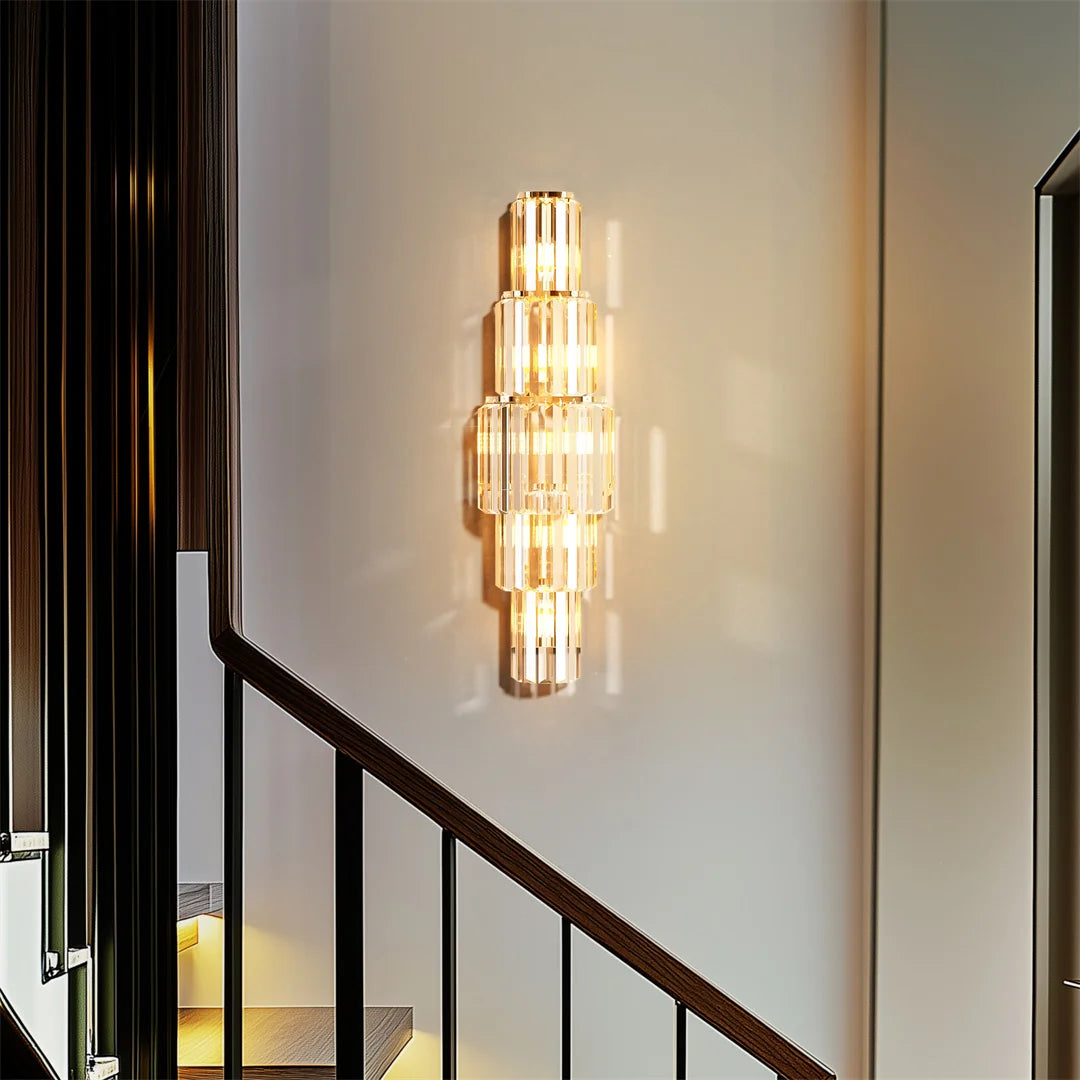 Crystal Wall Lamp 3 Layer Sconce Light With E14 LED