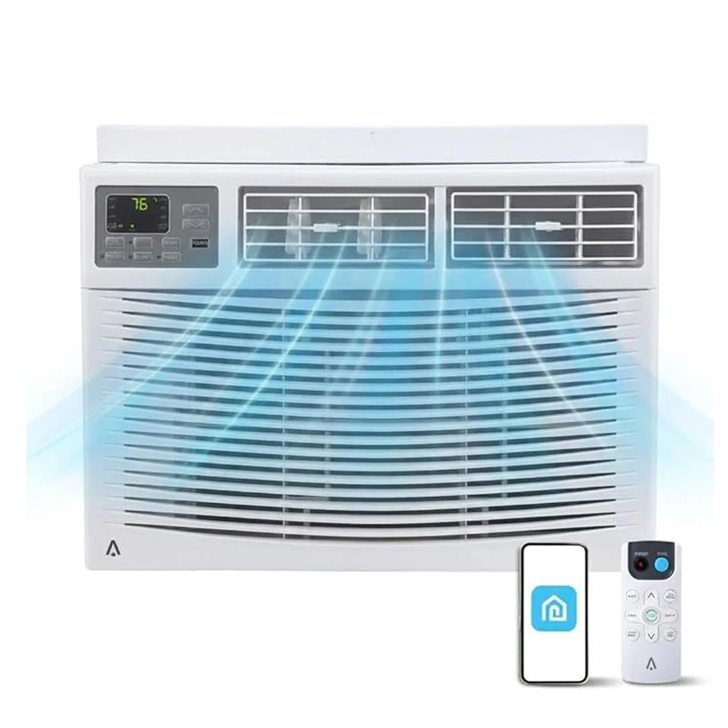 12000 btu Window Air Conditioner With Wi-fi Enabled, Remote Control, Cooling Up To 550 sq.ft, 115v Wall Mounted Window Ac Units For Rooms, Dehumidifier, Fan, Reusable Filter