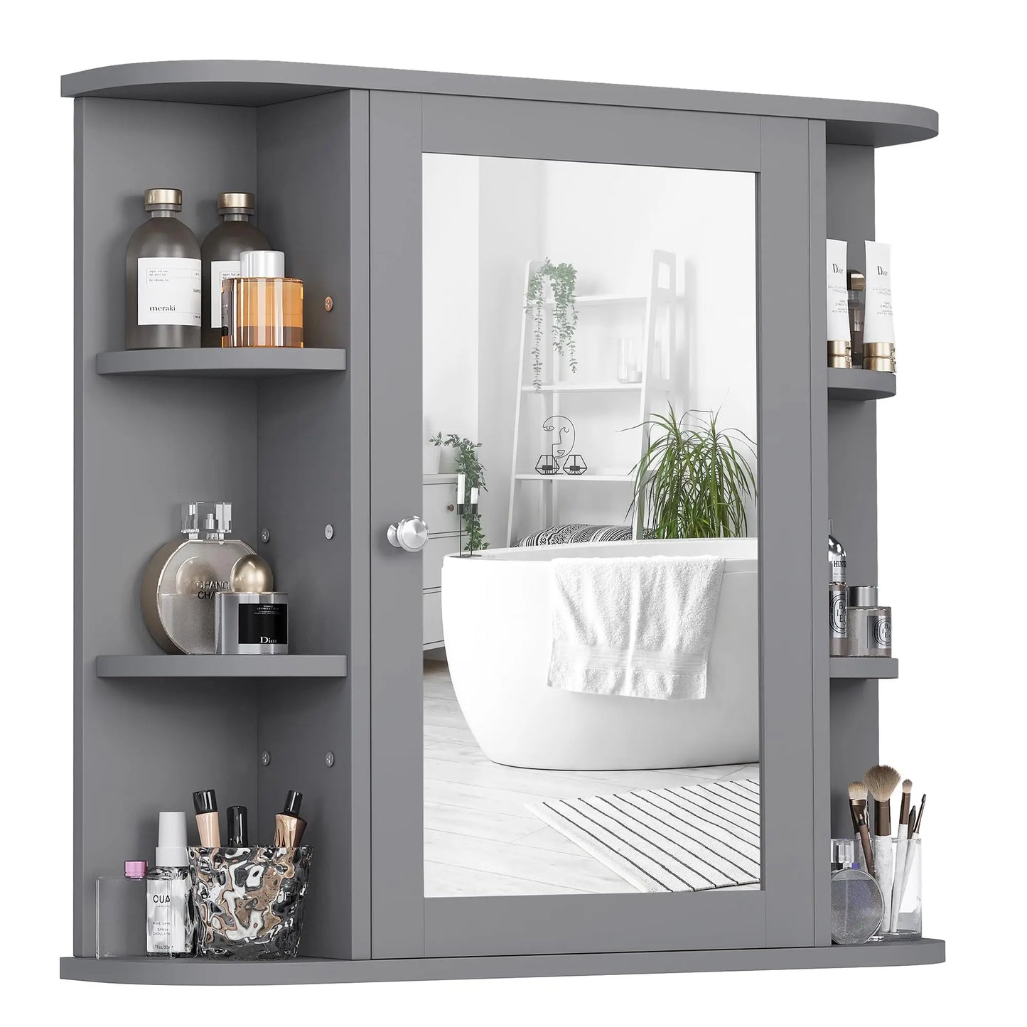 XIUWO Wall Cabinet With Mirror And Medicine Cabinet