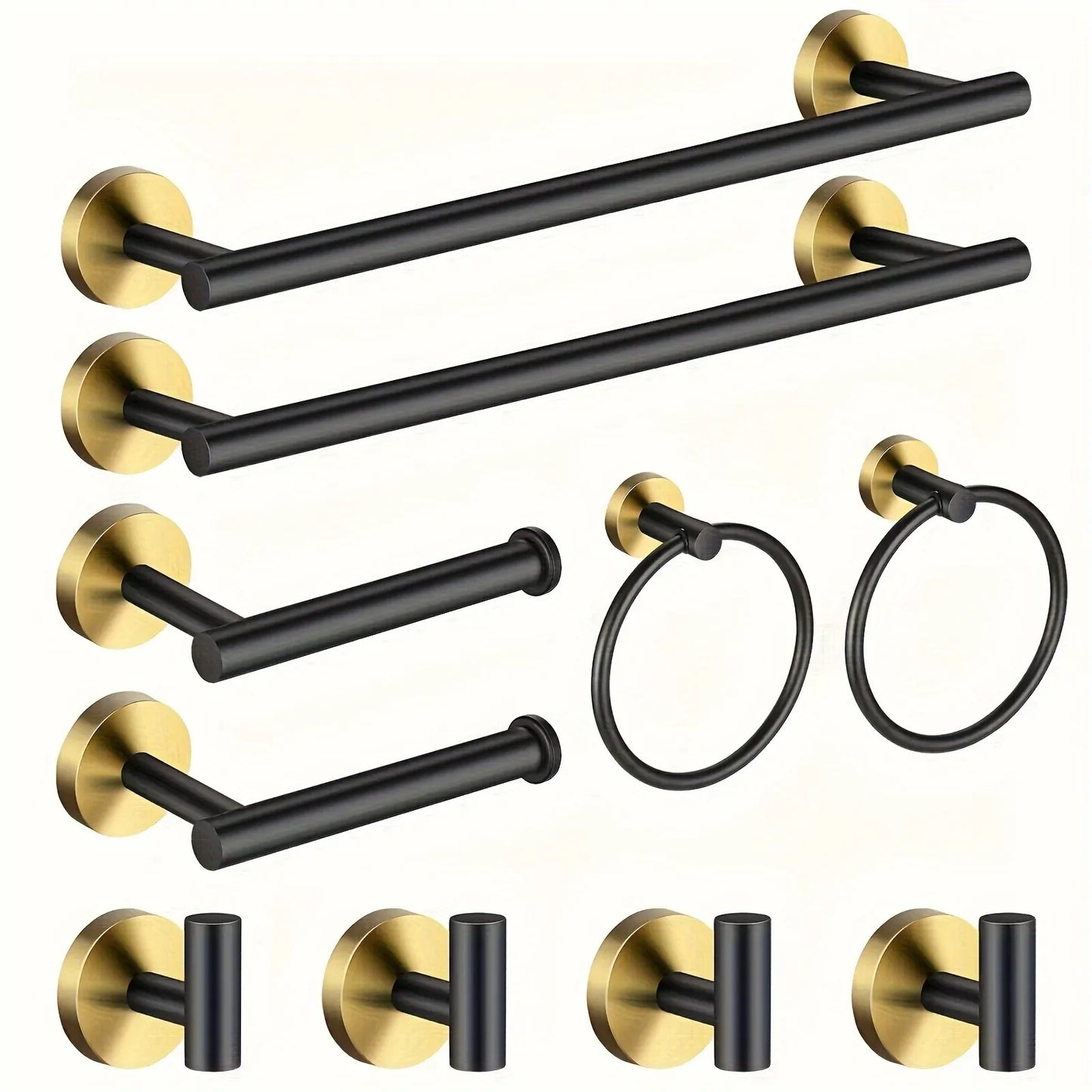 Stainless Steel Bathroom Hardware Set Wall Mounted Towel Bar Towel Ring Holder
