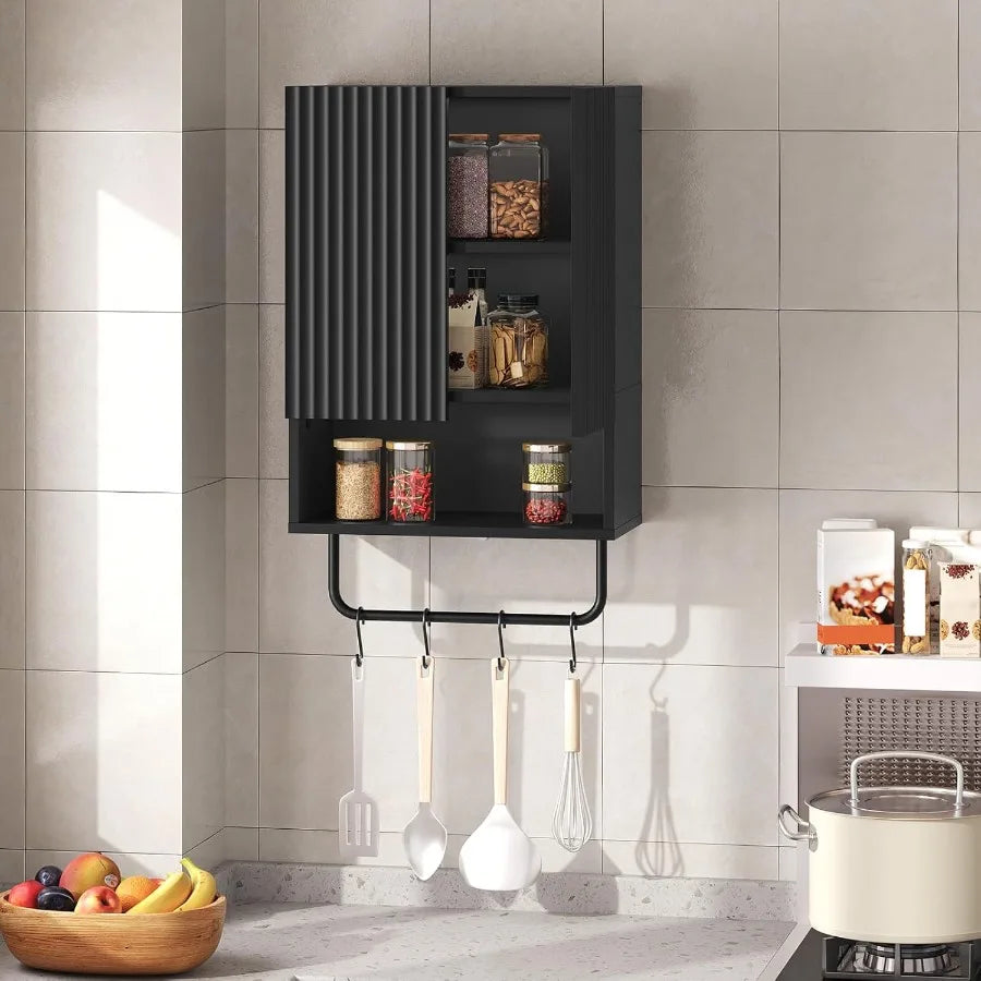 XIUWO Wall Mounted Medicine Cabinet With Towel Bar