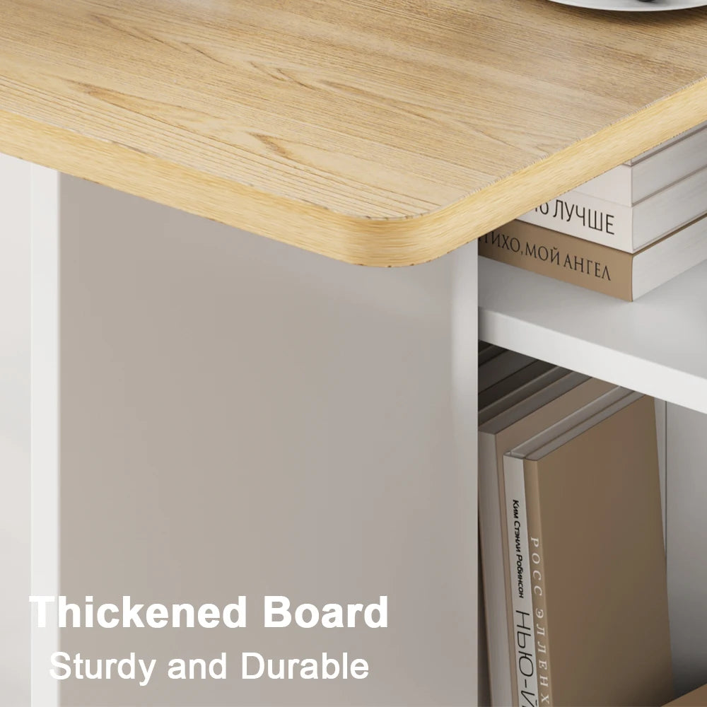 Studyset Folding Dining Table With Drop Leaf Storage Racks