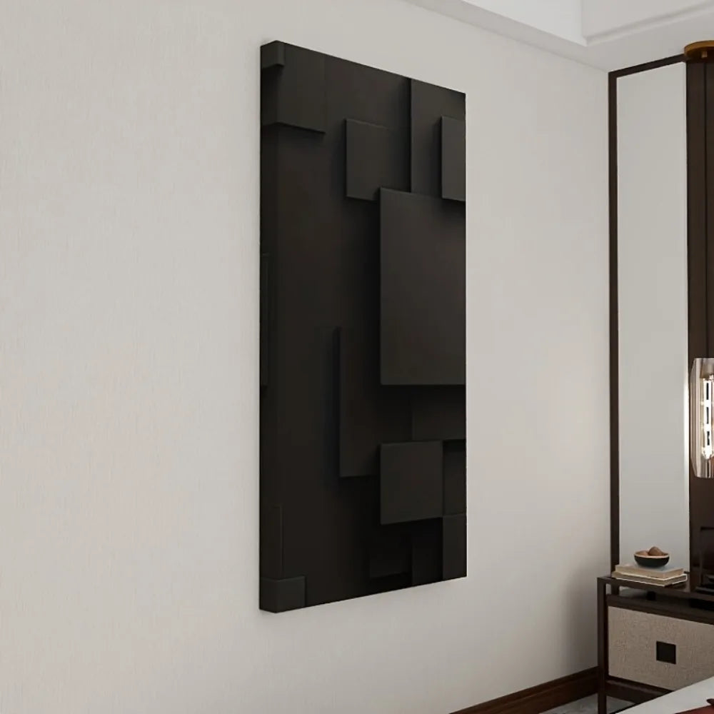 Abstract Geometric Canvas Wall Art Pine Wood Frame