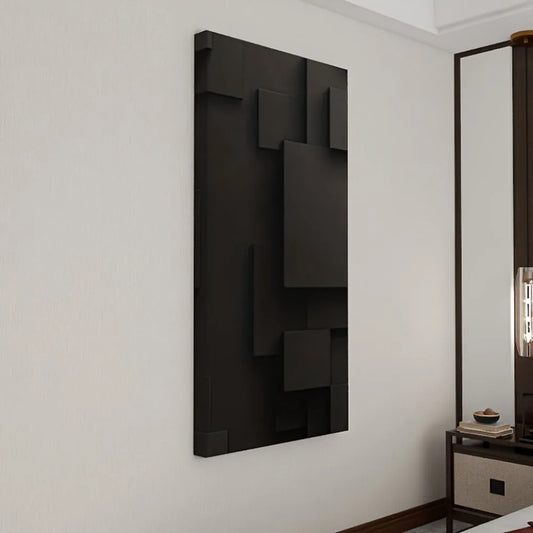 Abstract Geometric Canvas Wall Art Pine Wood Frame