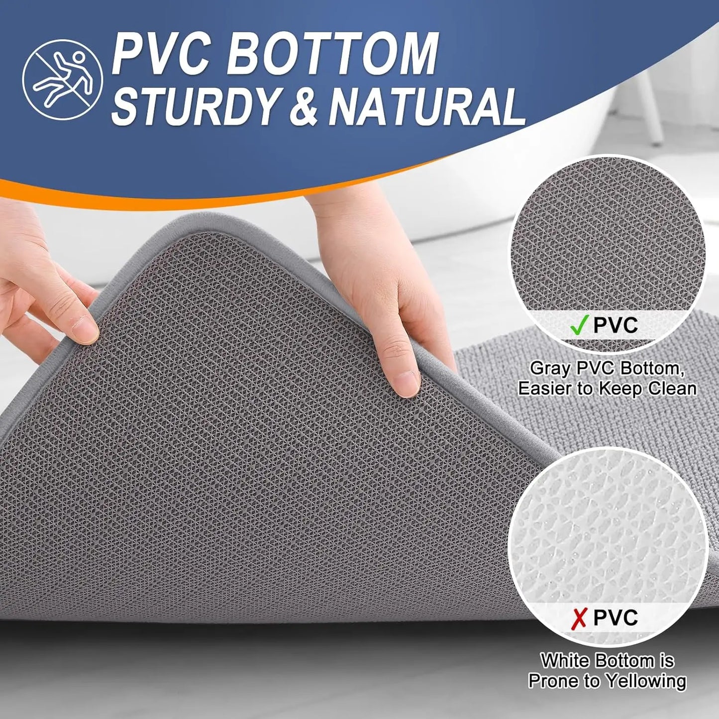 Thick Memory Foam Bath Rug Non Slip Absorbent Mat