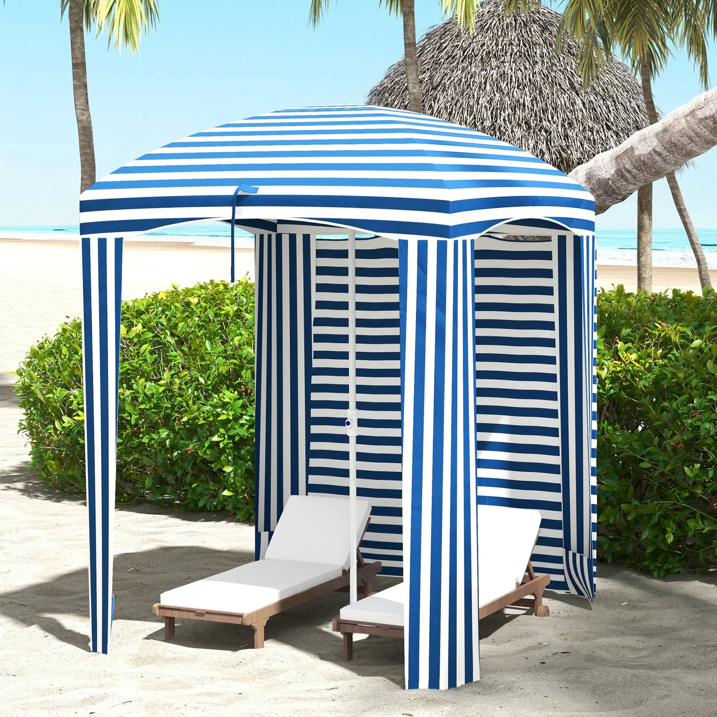 Beach Cabana Umbrella With Bag And Windows Shelter