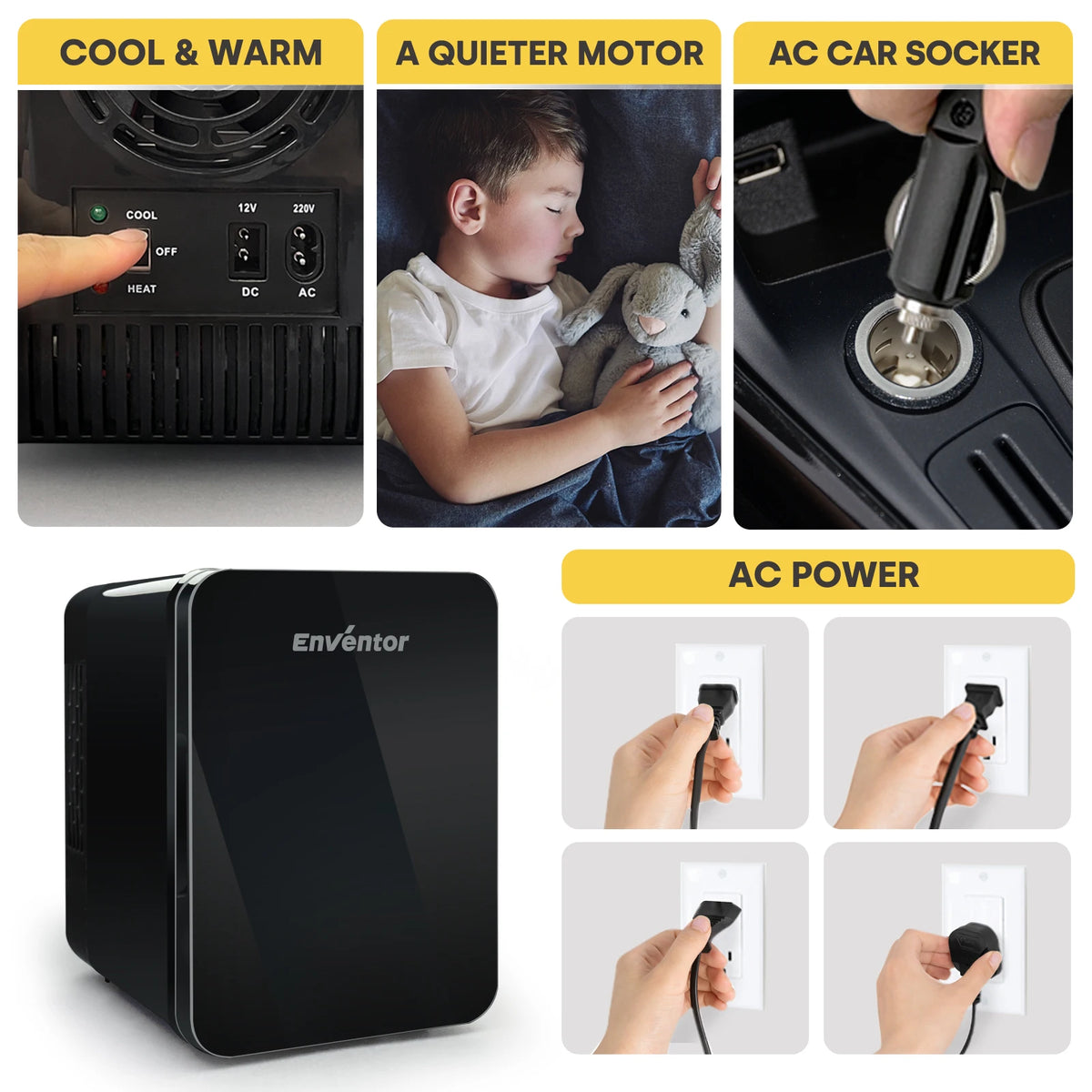 Mini Thermoelectric Refrigerator Car Cooler Warmer Portable Skincare Fridge