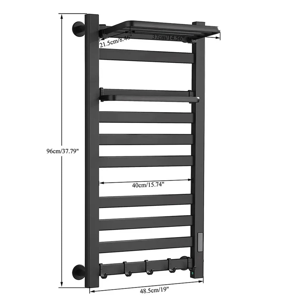 Onyzpily Electric Heated Towel Rack With Digital Thermostat
