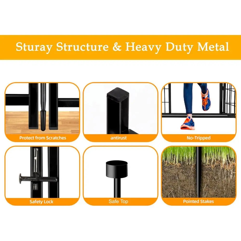 Animal Barrier Fence Garden Gate Durable Metal Construction