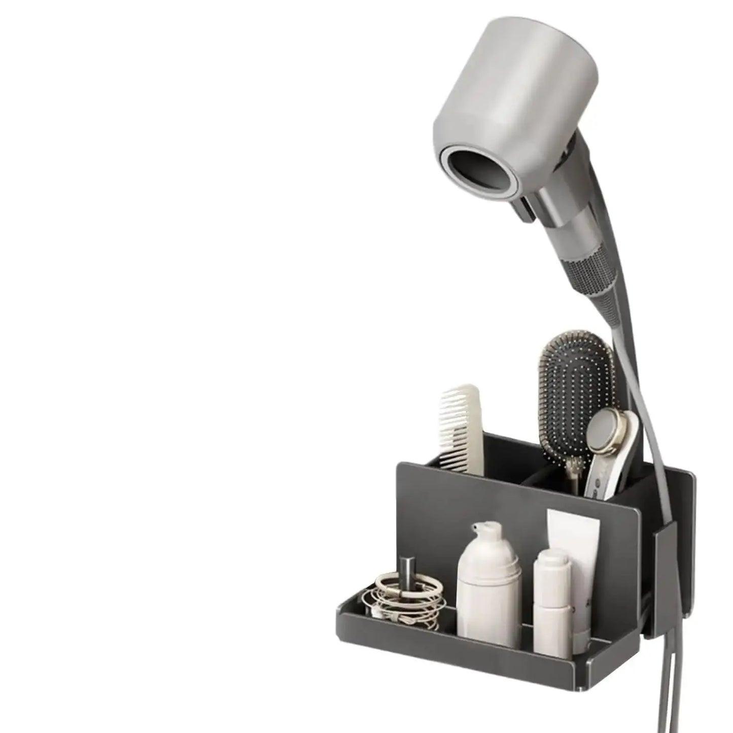 Hair Tool Organizer Wall Mounted Adjustable Hair Dryer Holder