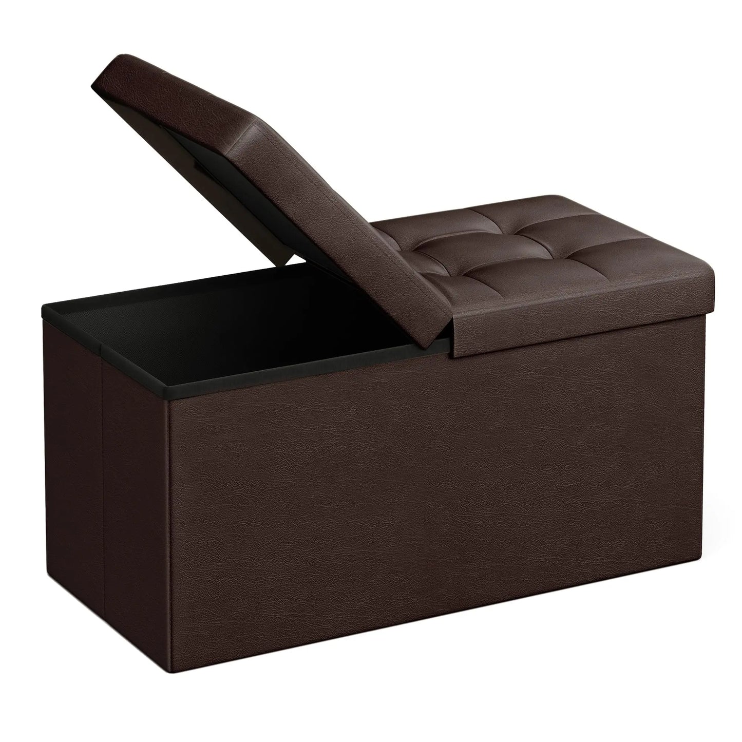 XIUWO Storage Ottoman Bench With Flipping Lid Iron Frame