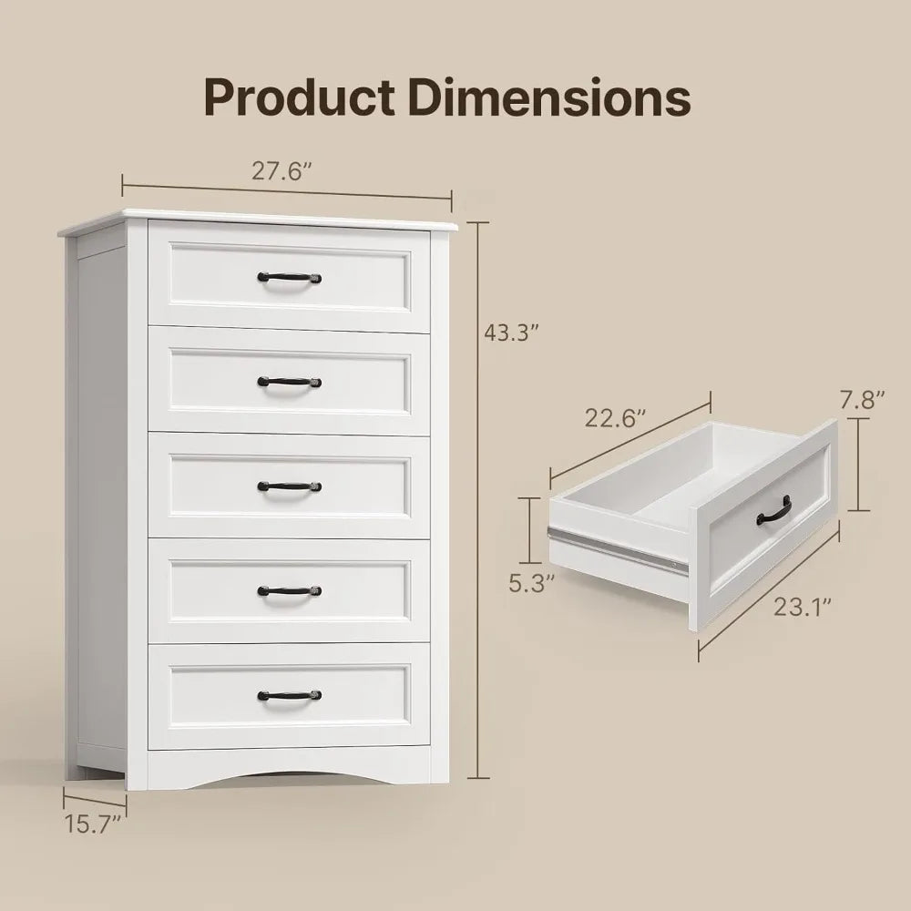 RBXC Chest of Drawers Dresser for Bedroom With Anti Tip