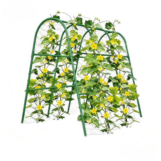 HiMiss Heavy Duty Metal Garden Arch Trellis For Climbing Plants