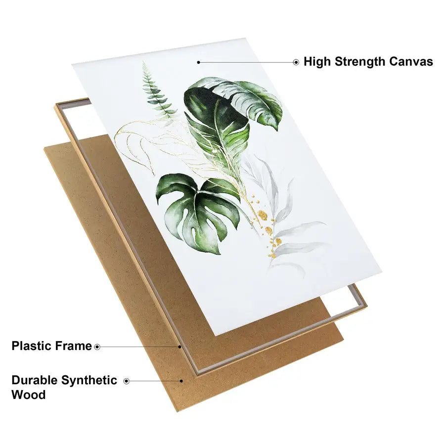 Bathroom Framed Botanical Wall Art Canvas