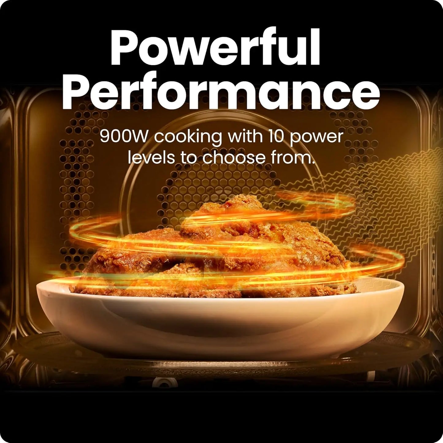 Countertop Microwave Oven 0.9 Cu. Ft. Digital StainlSteel Microwave 900 Watt with 6 Presets, Eco Mode
