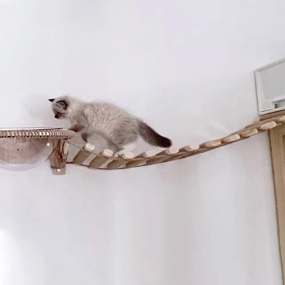 Cat Bridge DIY Scratching Ladder For Cage And Tree Furniture