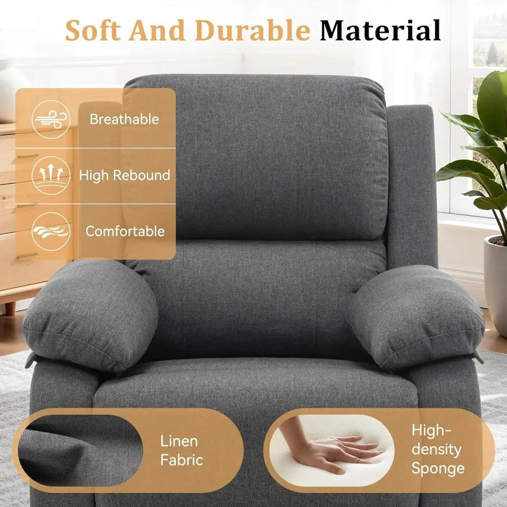 Chengwei Recliner Chair 360 Degree Swivel Rocker For Small Spaces